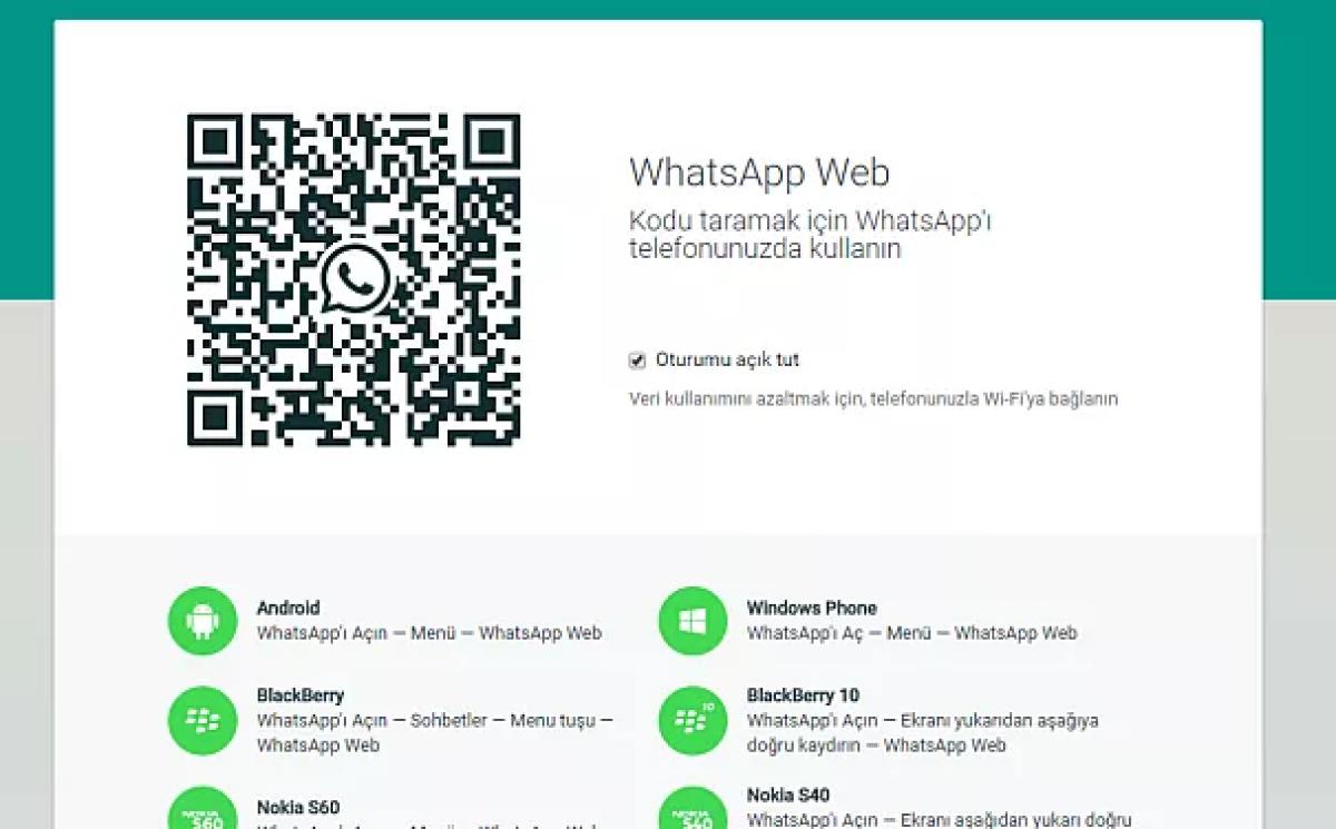 Whatsapp Web QR Kodu İle Baglantı Kurma Adımları