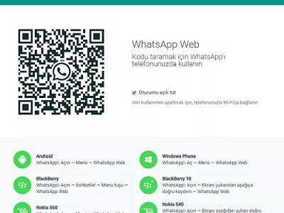 Whatsapp Web QR Kodu İle Baglantı Kurma Adımları