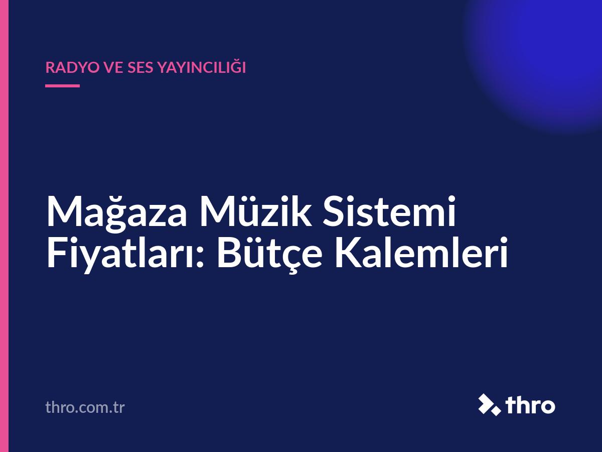 Mağaza Müzik Sistemi Fiyatları: Bütçe Kalemleri