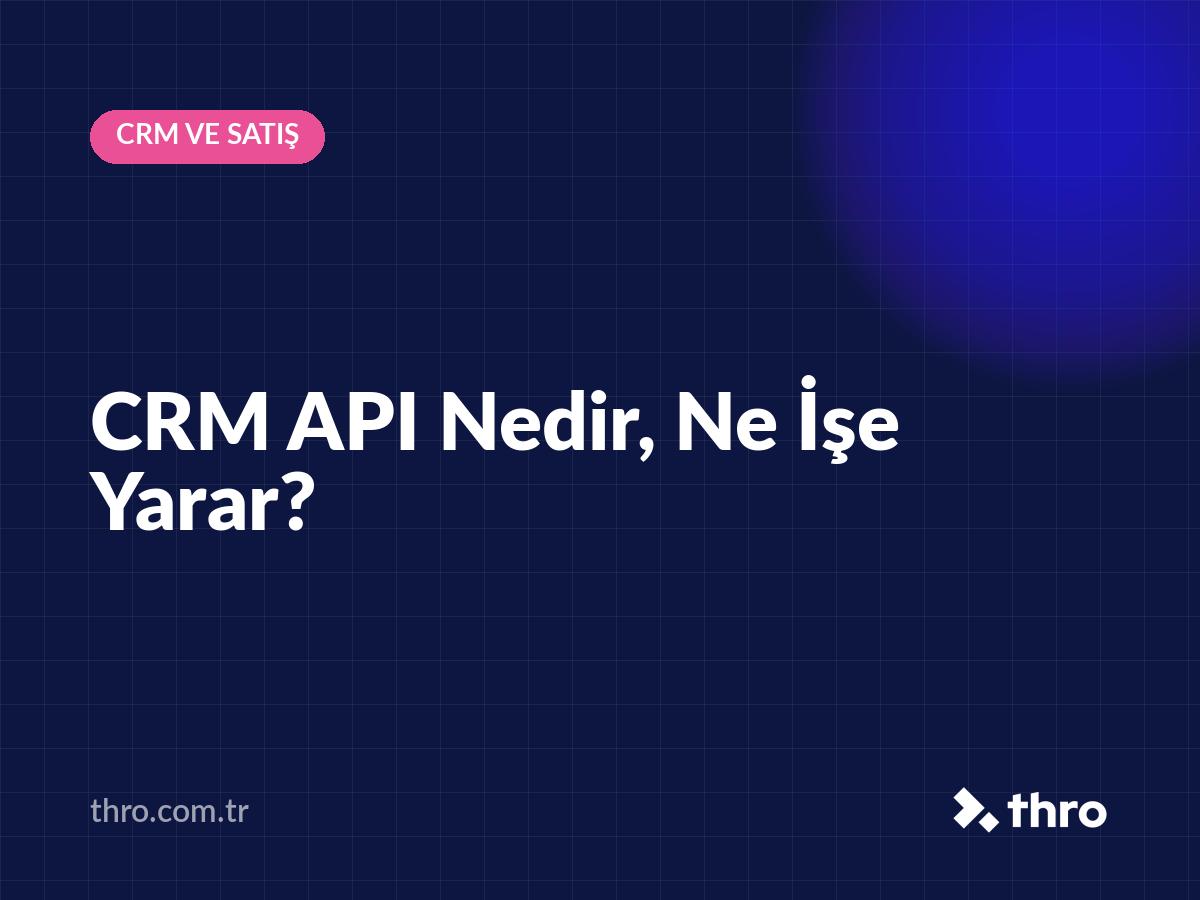 CRM API Nedir, Ne İşe Yarar?
