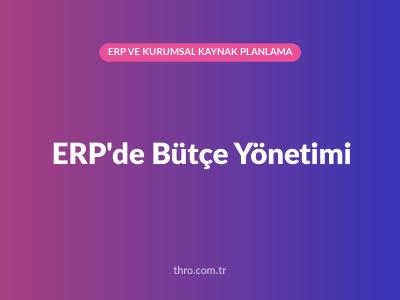 ERP'de Bütçe Yönetimi