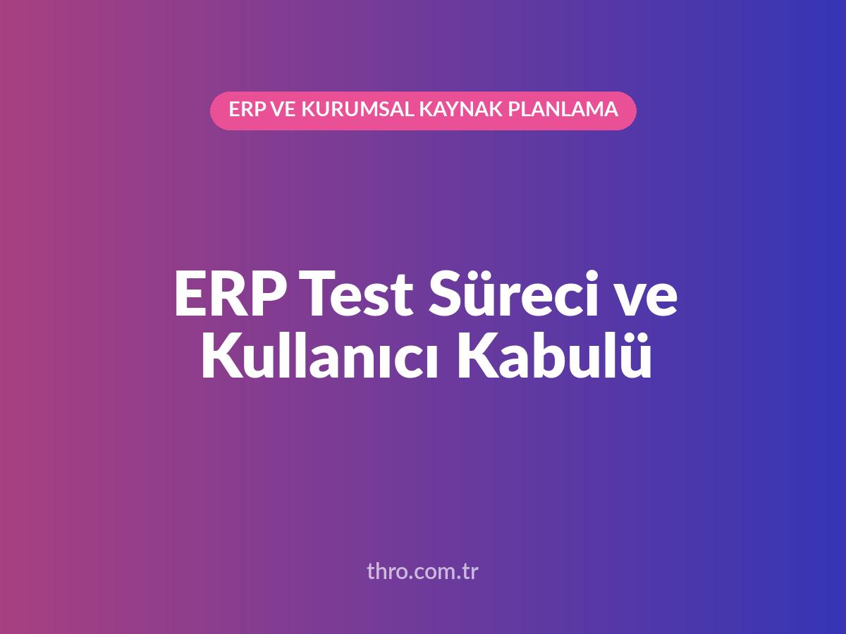 ERP Test Süreci ve Kullanıcı Kabulü