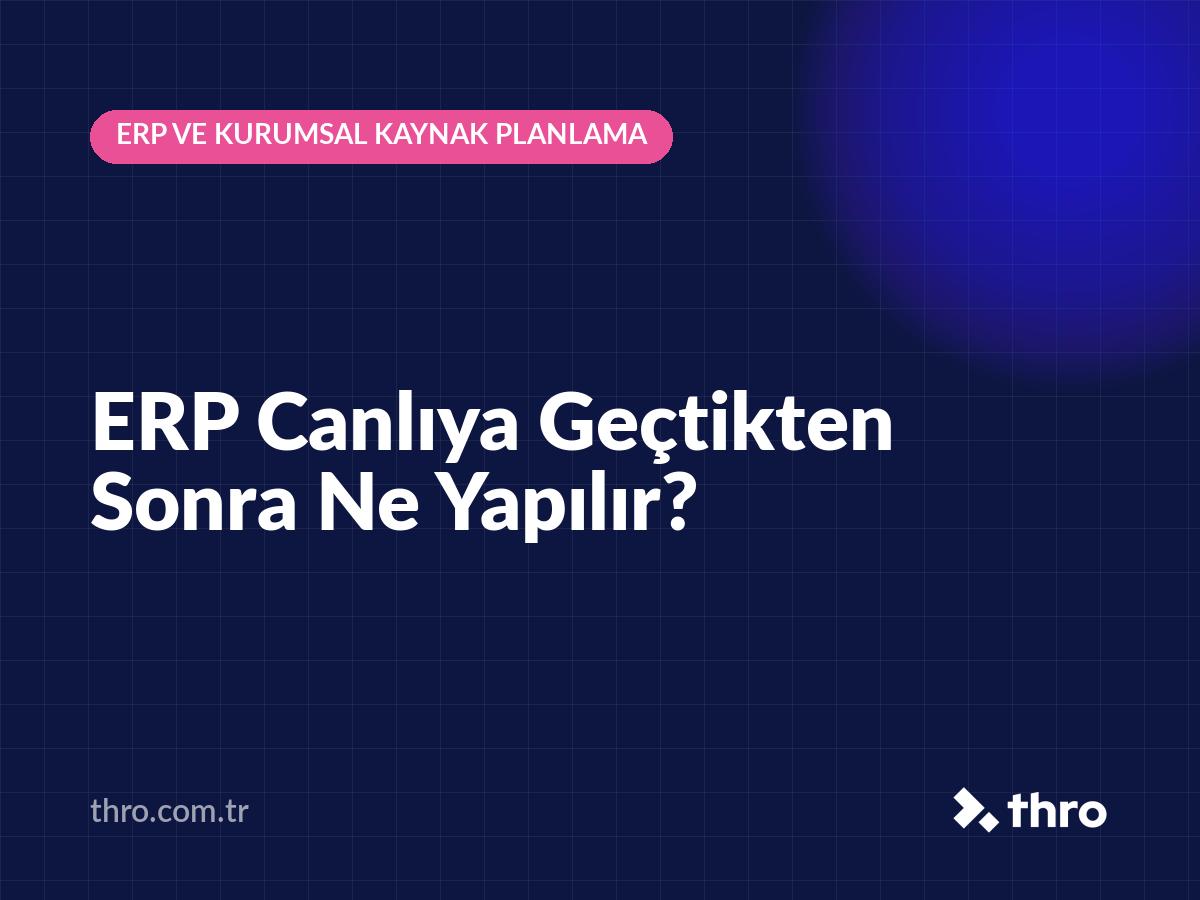 ERP Canlıya Geçtikten Sonra Ne Yapılır?
