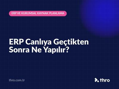 ERP Canlıya Geçtikten Sonra Ne Yapılır?