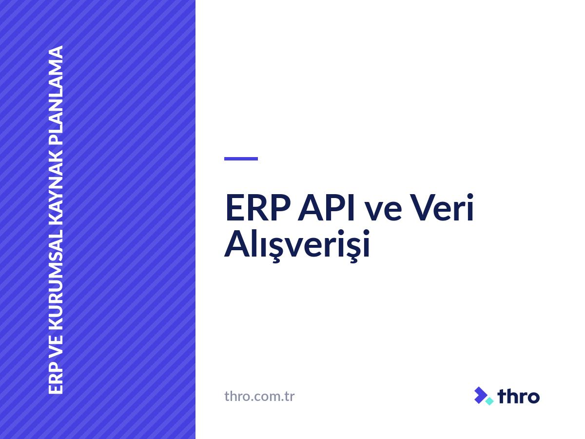 ERP API ve Veri Alışverişi