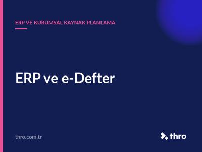 ERP ve e-Defter