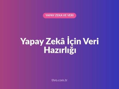 Yapay Zekâ İçin Veri Hazırlığı