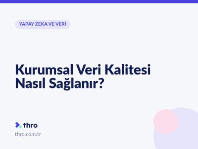 Kurumsal Veri Kalitesi Nasıl Sağlanır?