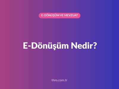 E-Dönüşüm Nedir?
