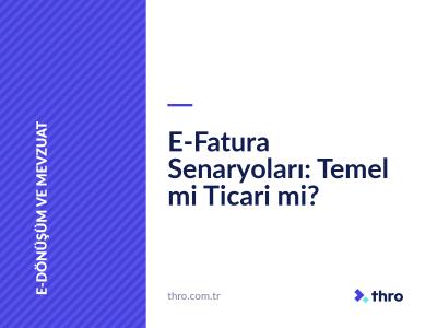 E-Fatura Senaryoları: Temel mi Ticari mi?