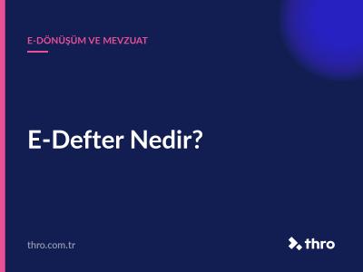 E-Defter Nedir?