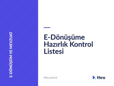 E-Dönüşüme Hazırlık Kontrol Listesi