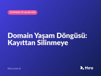 Domain Yaşam Döngüsü: Kayıttan Silinmeye