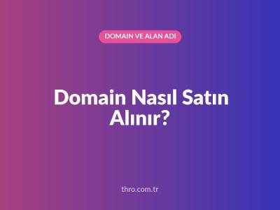 Domain Nasıl Satın Alınır?