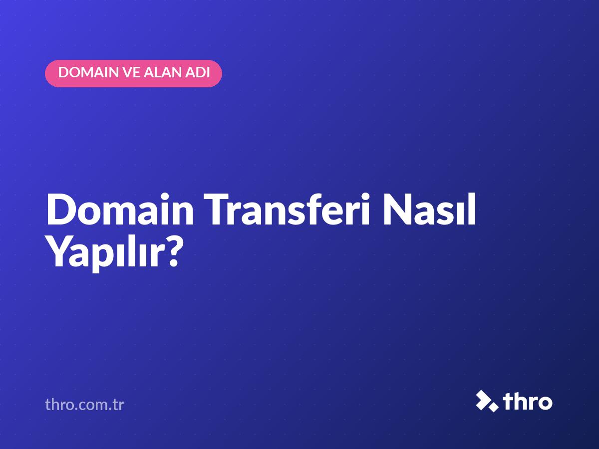 Domain Transferi Nasıl Yapılır?