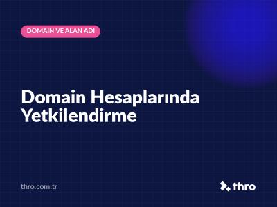 Domain Hesaplarında Yetkilendirme