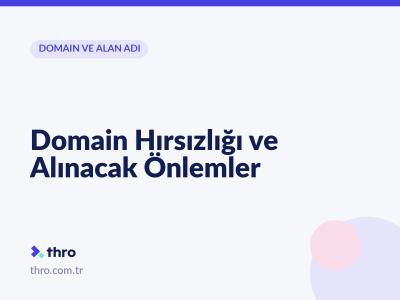 Domain Hırsızlığı ve Alınacak Önlemler