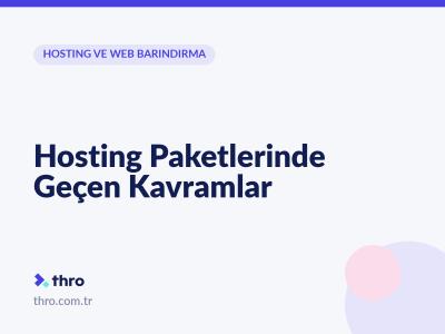 Hosting Paketlerinde Geçen Kavramlar
