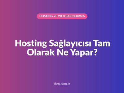 Hosting Sağlayıcısı Tam Olarak Ne Yapar?