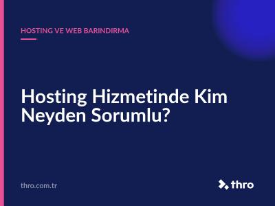 Hosting Hizmetinde Kim Neyden Sorumlu?