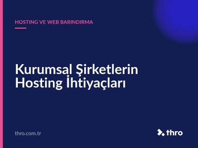 Kurumsal Şirketlerin Hosting İhtiyaçları