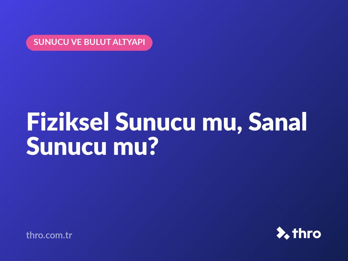 Fiziksel Sunucu mu, Sanal Sunucu mu?
