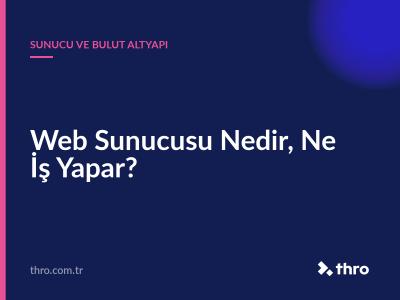 Web Sunucusu Nedir, Ne İş Yapar?