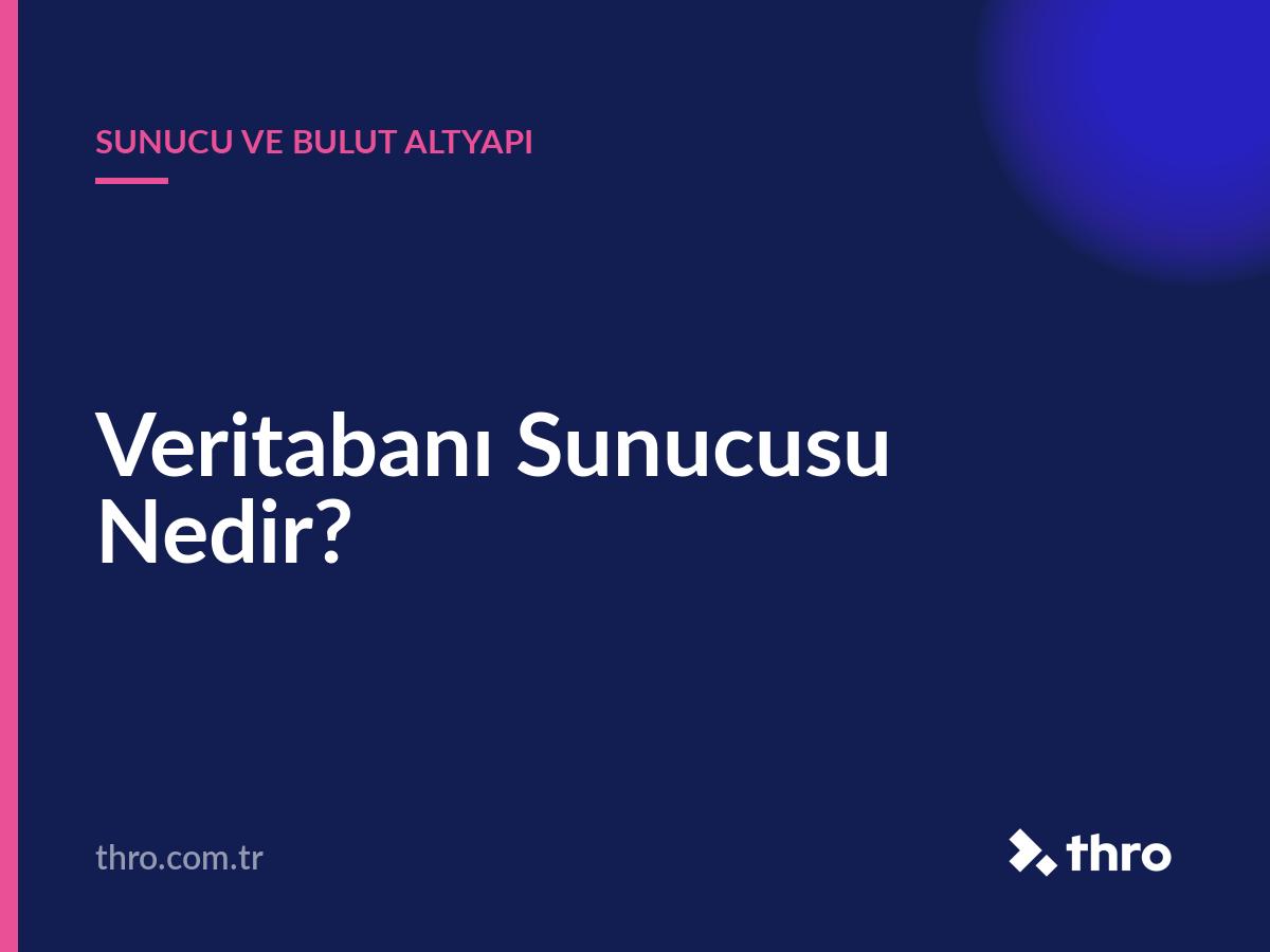 Veritabanı Sunucusu Nedir?
