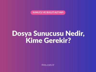 Dosya Sunucusu Nedir, Kime Gerekir?