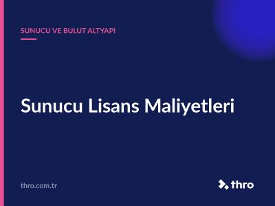 Sunucu Lisans Maliyetleri
