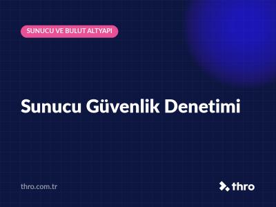 Sunucu Güvenlik Denetimi