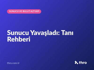 Sunucu Yavaşladı: Tanı Rehberi