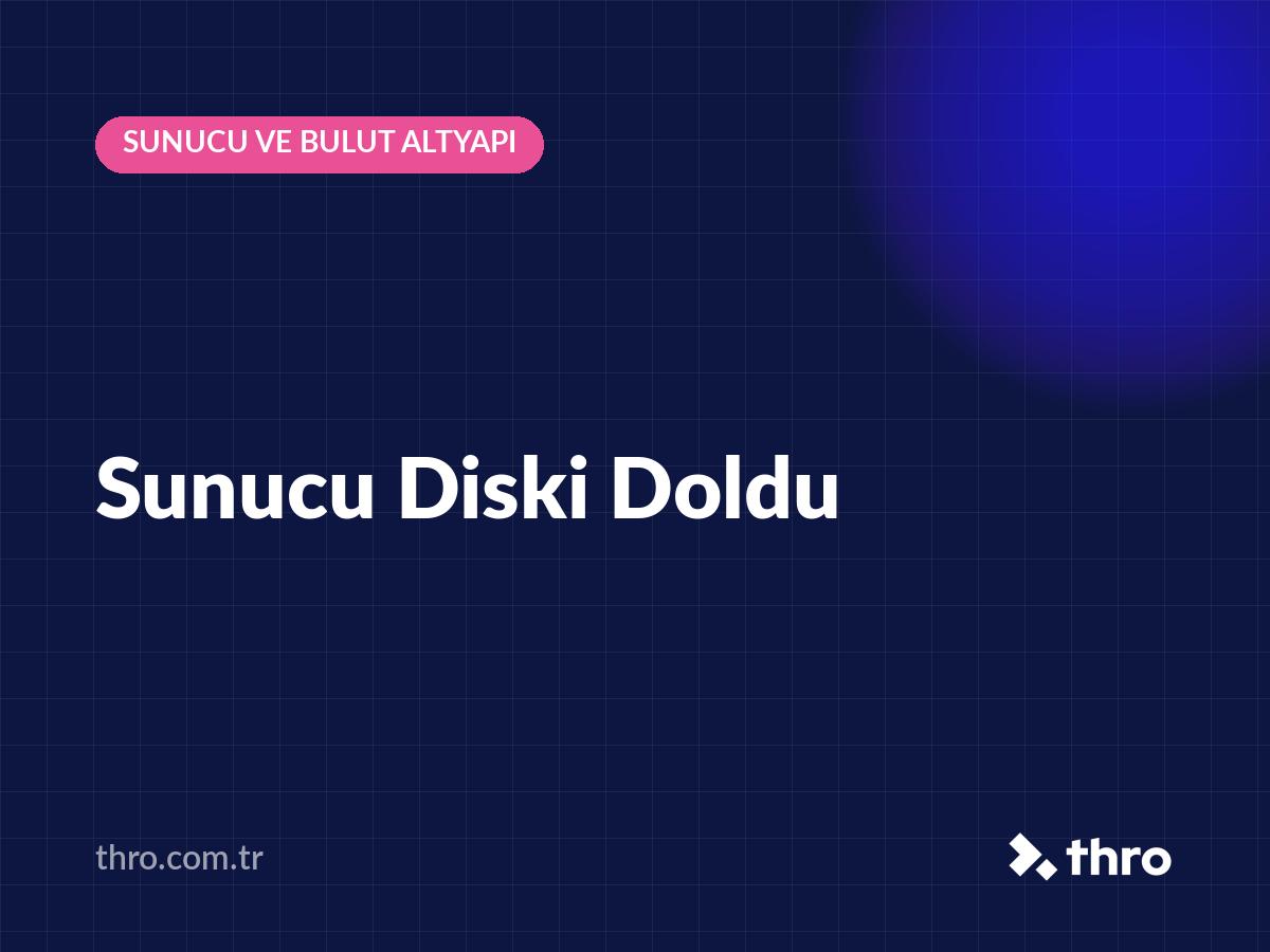 Sunucu Diski Doldu
