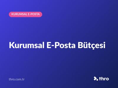 Kurumsal E-Posta Bütçesi