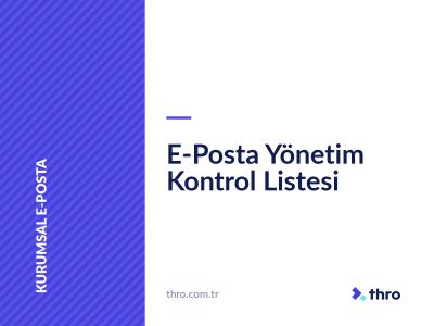 E-Posta Yönetim Kontrol Listesi