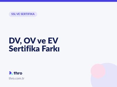 DV, OV ve EV Sertifika Farkı