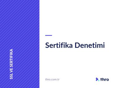 Sertifika Denetimi